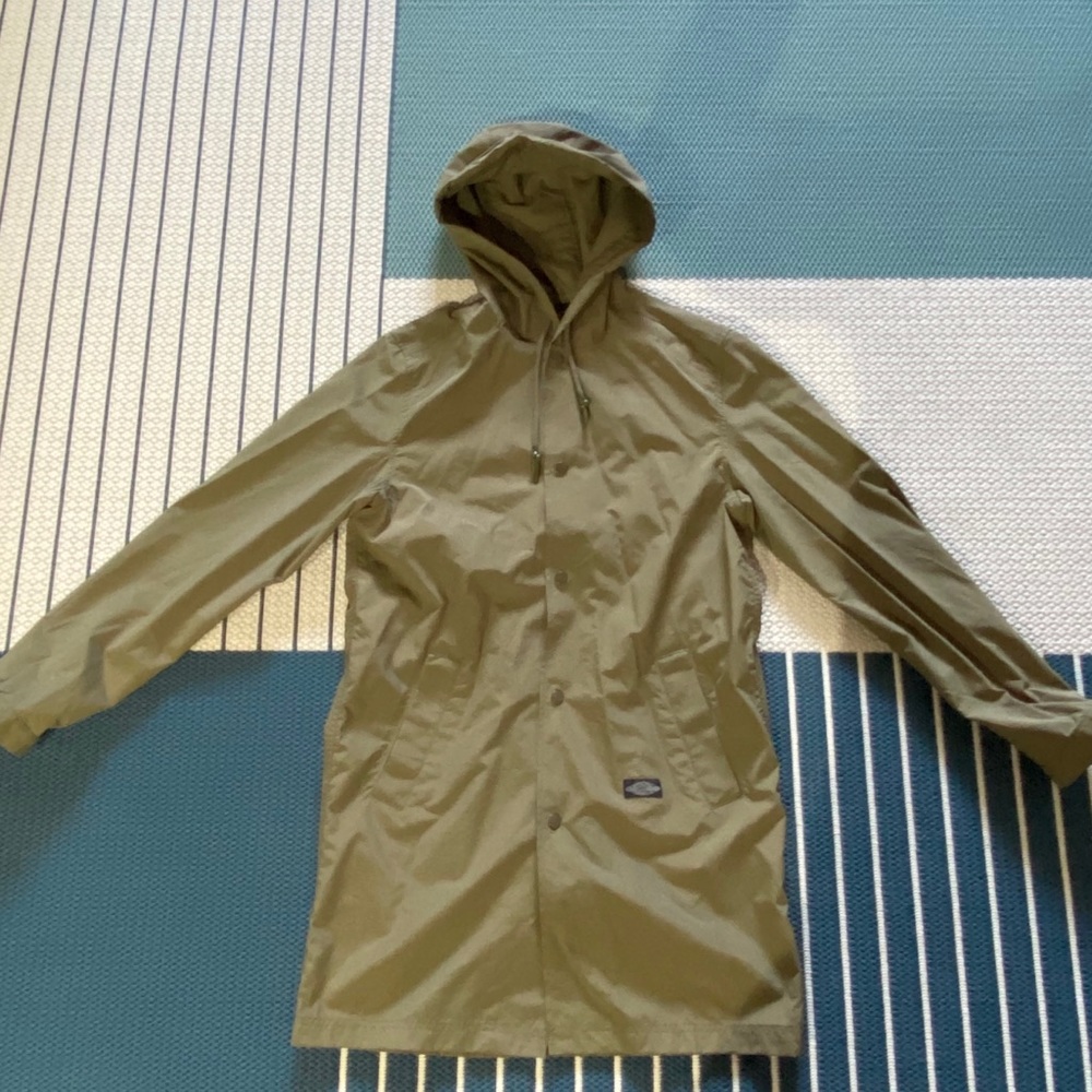 Army green rain / windbreaker jacket